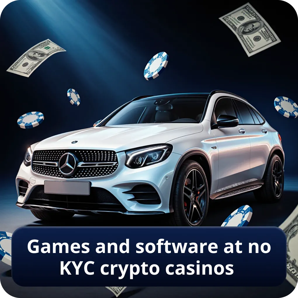 Games and software at no KYC crypto casinos 